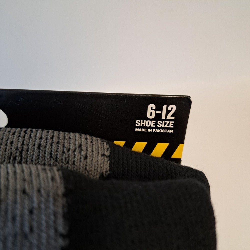 Genuine Dickies Men's Dri-Tech Ankle Socks, 6-Pack Quarter cut Black Grey Work