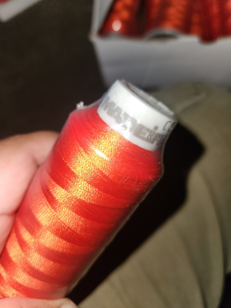 MADEIRA (10 PACK) Polyneon #40 Polyester Embroidery Thread 2500m Orange 1987