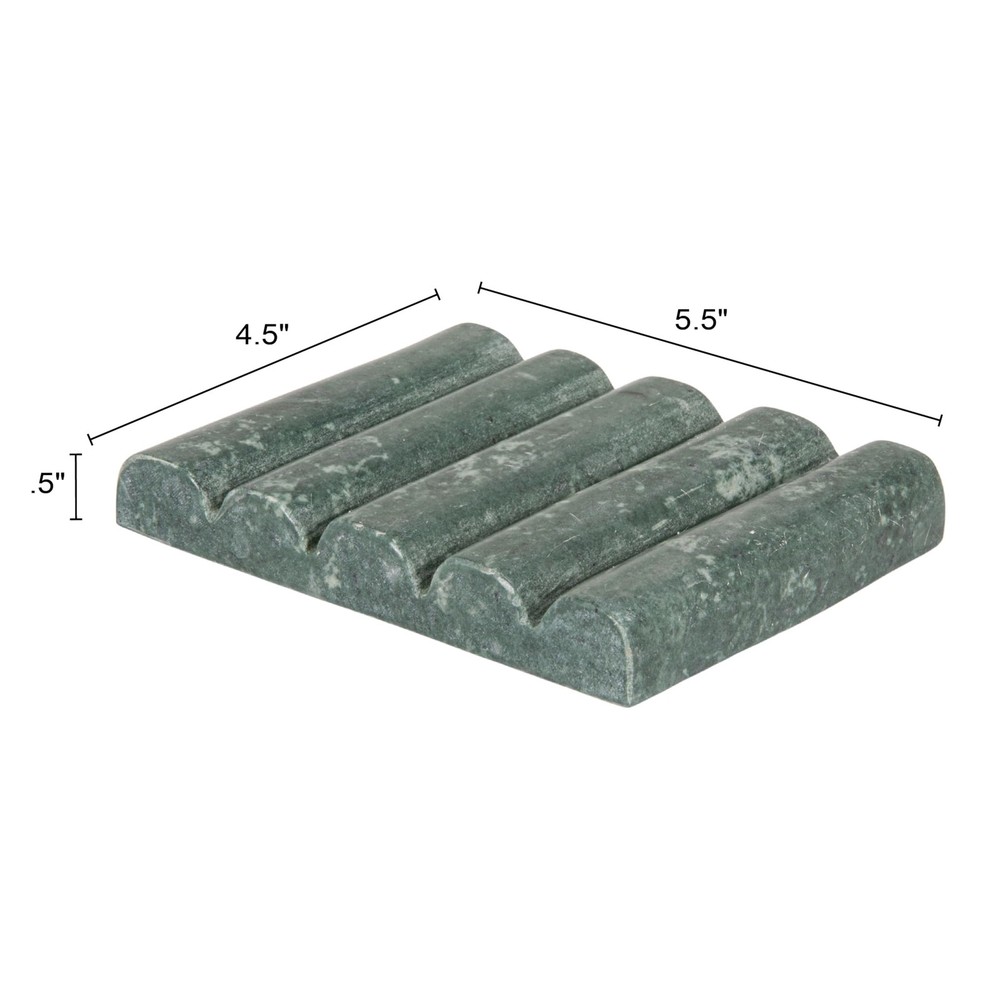 Hand-Carved Marble Soap Dish, Green