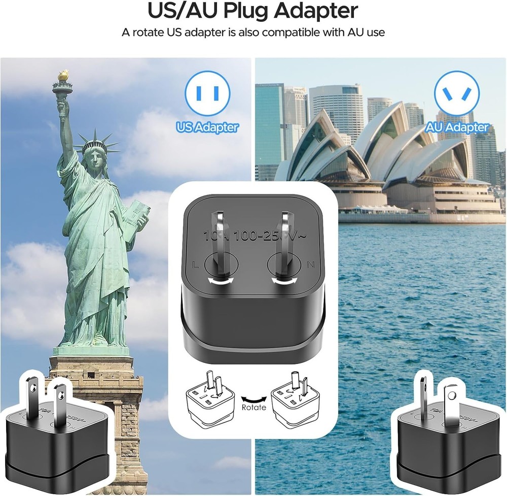 230W Voltage Adapter – Charges 6 Devices & Compatible with Multiple Nations