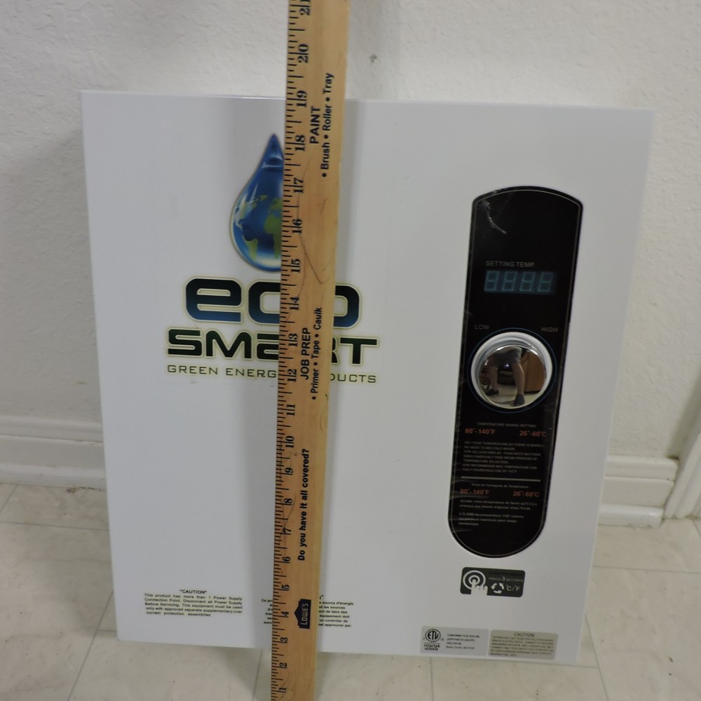 EcoSmart ECO 27 Electric Tankless Water Heater, 27 KW at 240 Volts, 112.5 Amps
