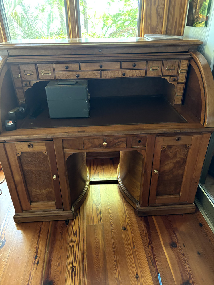 WOOTON DOUBLE ROTARY WALNUT DESK