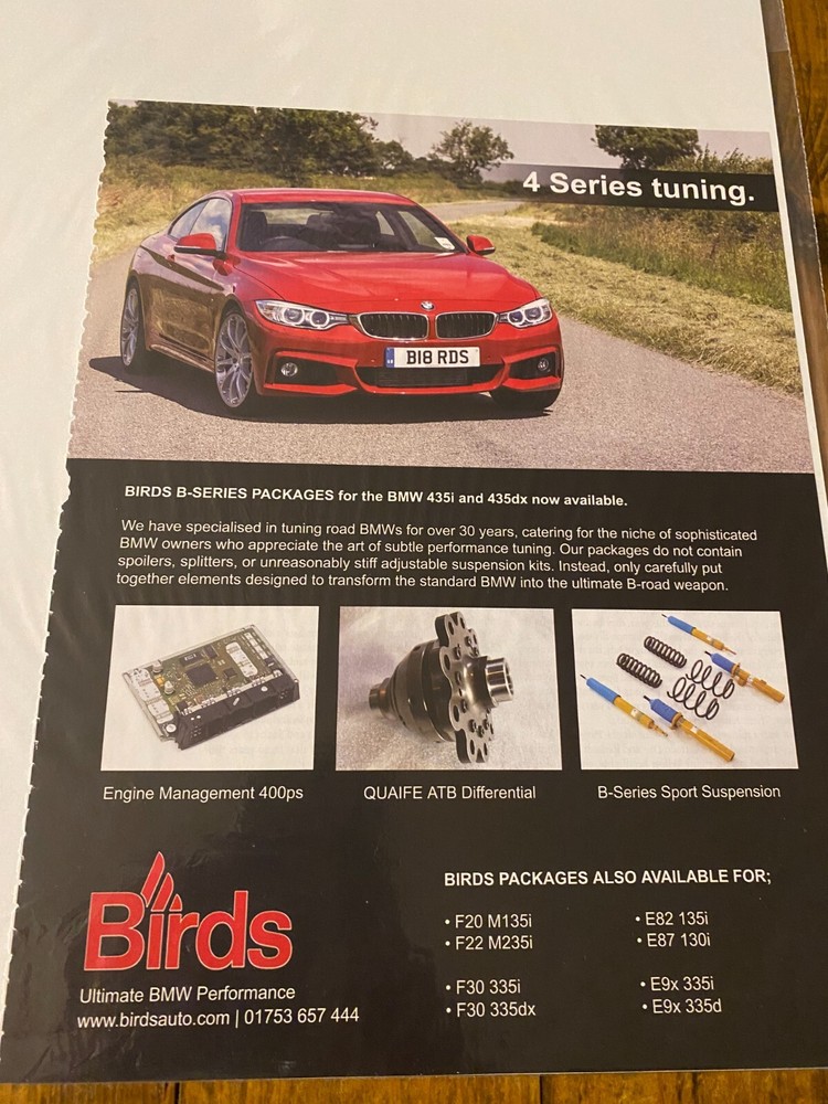 2016 Birds Ultimate BMW Performance Package ad