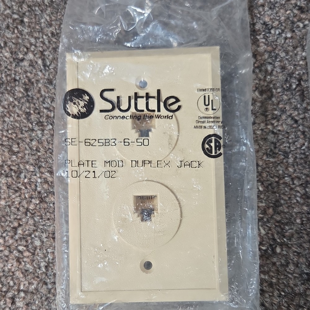 Suttle SE-625B3-6-50 Plate Mod Duplex Jack