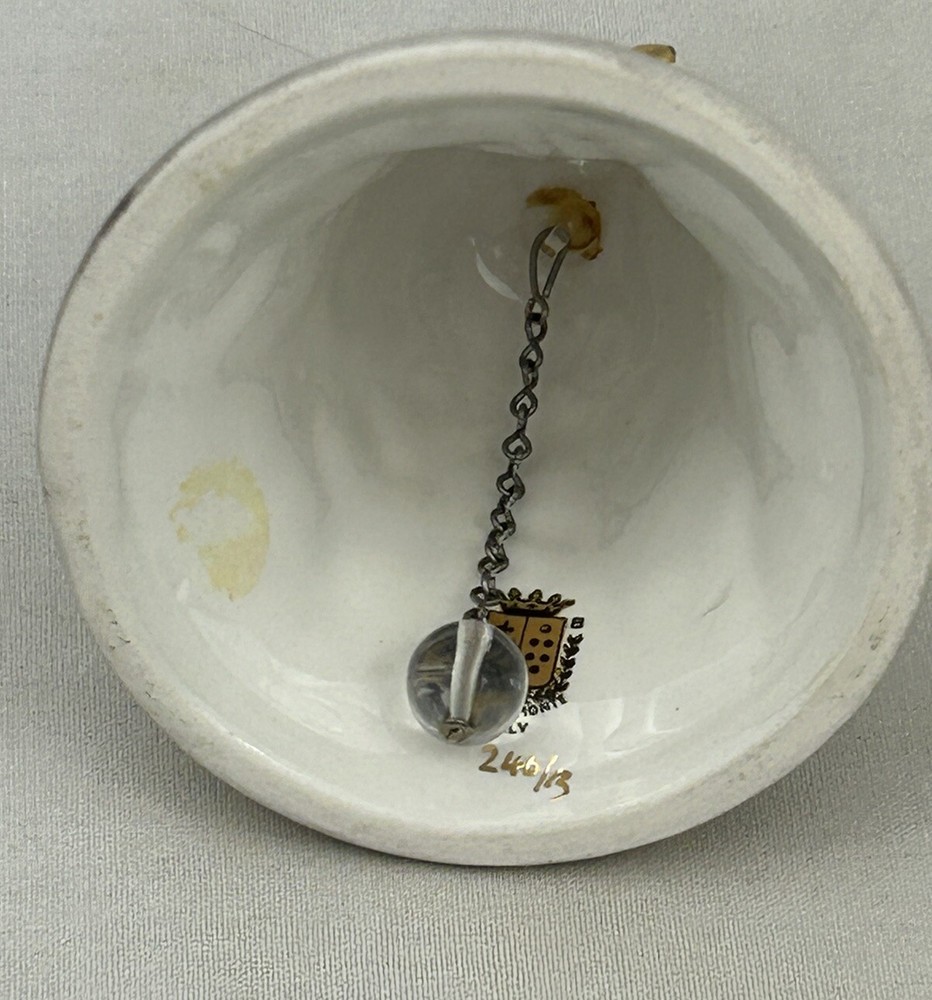 Vtg CapoDimonte (Italy) Bell Beige Cherurbs READ