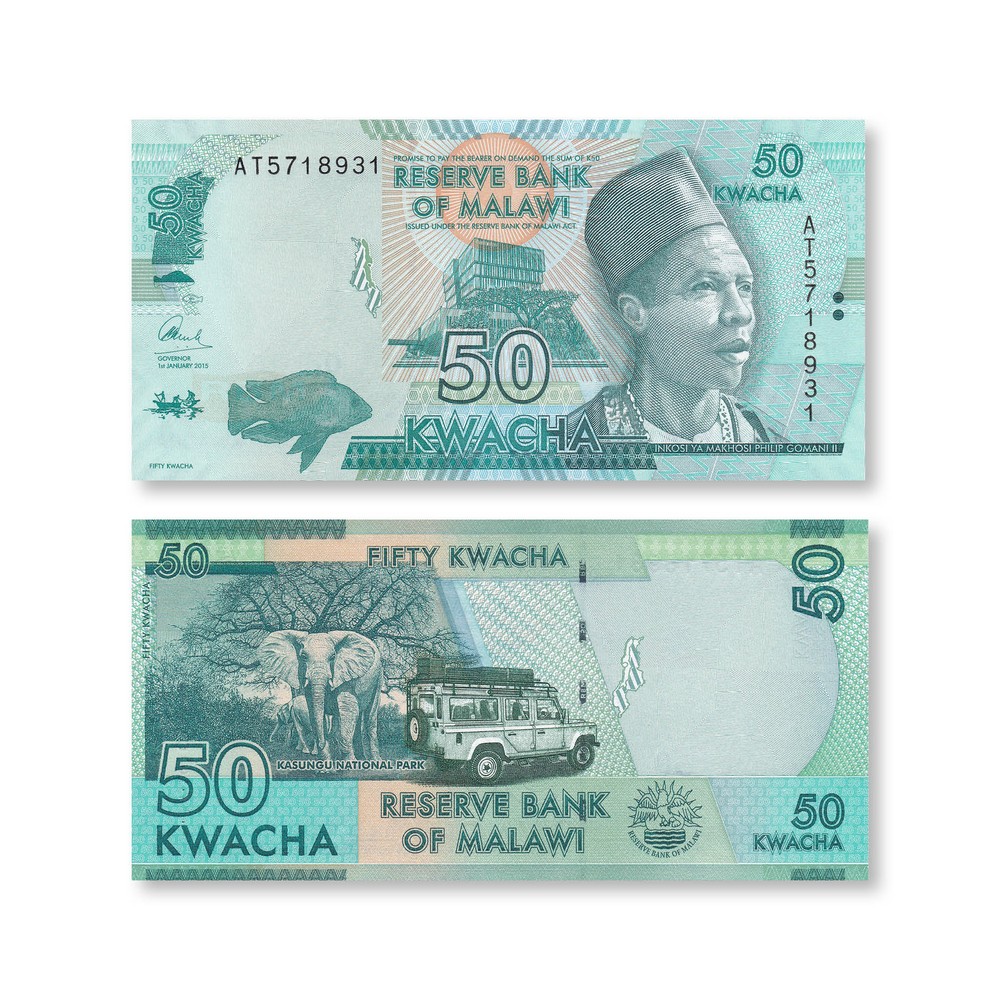 Malawi 50 Kwacha, 2015, B158b, P64b, UNC