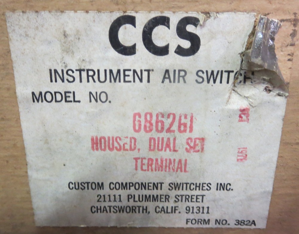 Custom Component Switches 686261 Instrument Air Switch