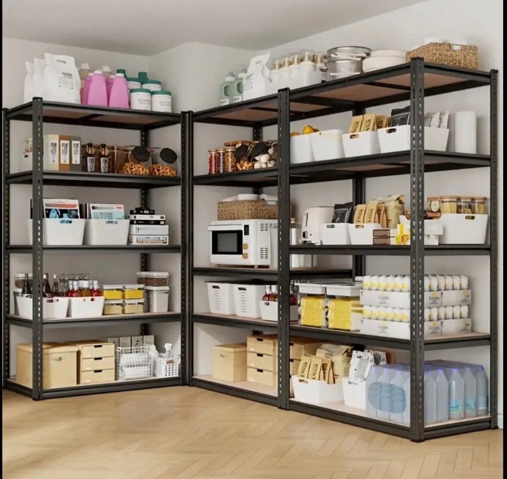 Storage Shelving Unit heavy duty Rack 5-Tier Adjustable 2000lbs Load 60''H 5ft