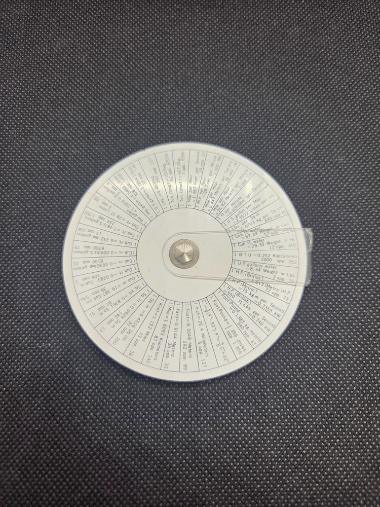 Concise Circular Slide Rule No. 28