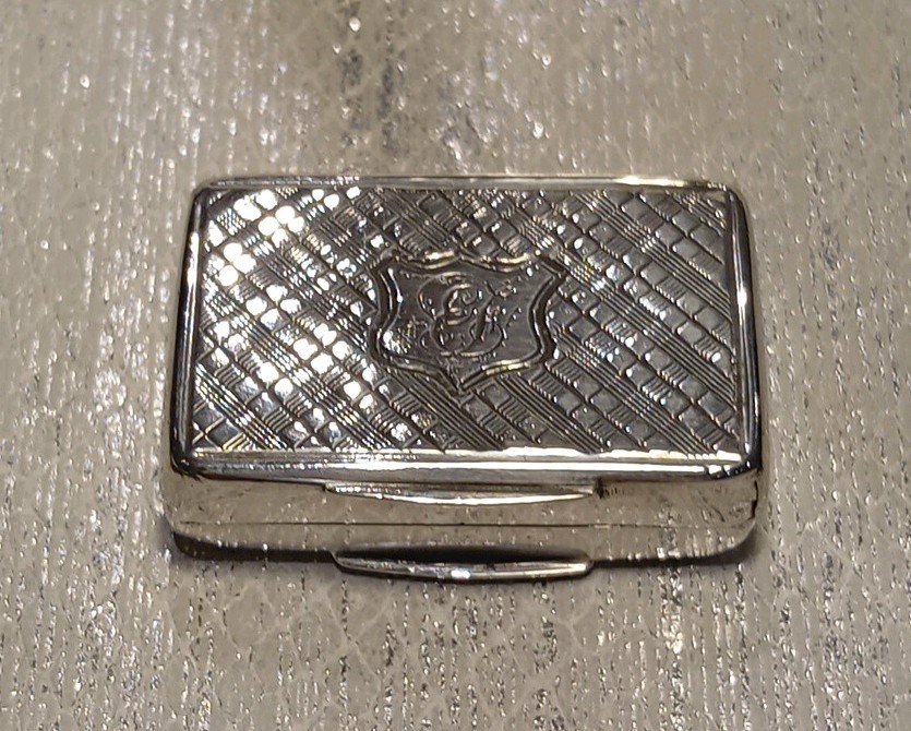 Solid Silver Vinegrette, Early Victorian 1844 Francis Clark Birmingham.