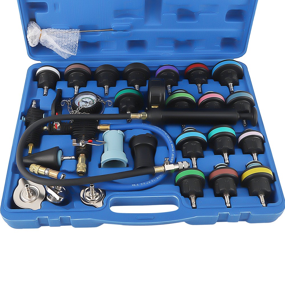 28 PCS Radiator Pressure Tester Vacuum-Type Cooling System Refill Kit New