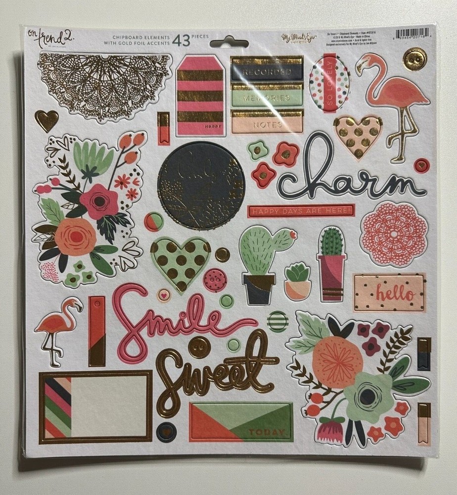 My Mind's Eye 12 x 12 Chipboard Elements-Variations Available-You Choose