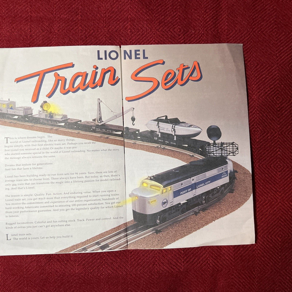 LIONEL TRAIN SETS 1996 BROCHURE