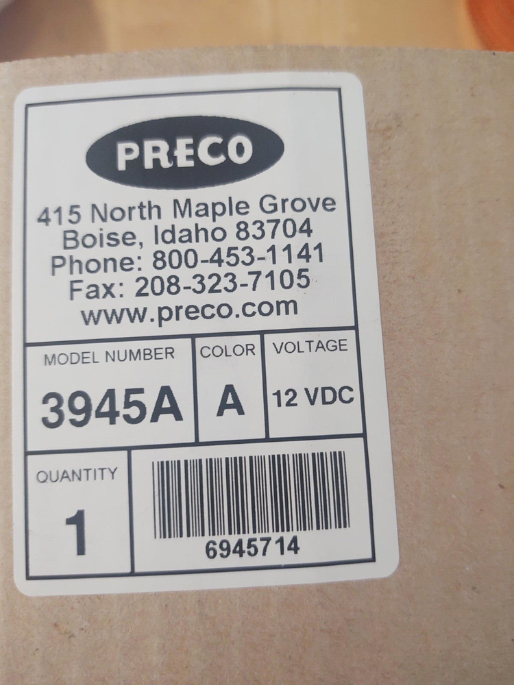 PRECO 3945A AMBER STROB WARNING LIGHT 12VDC WITH HARDWARE
