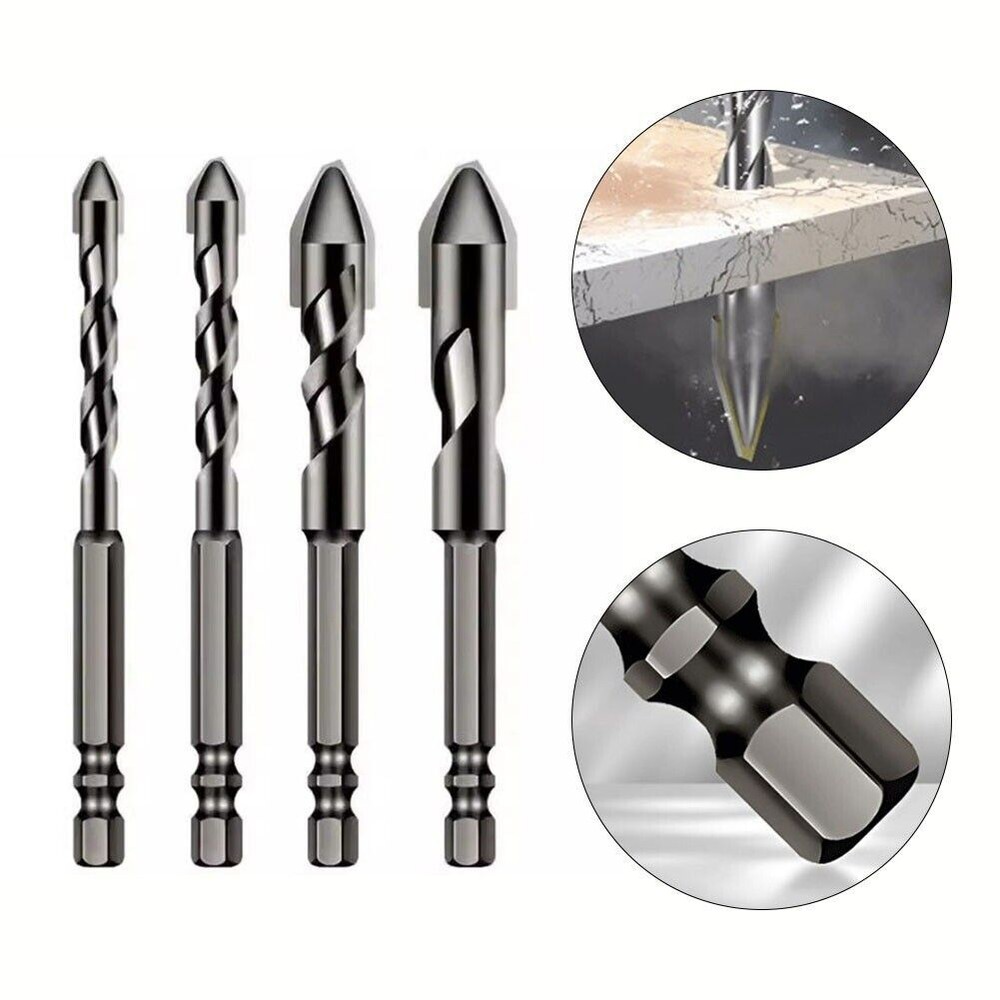 4/8pcs High-Strength Eccentric Twist Drill Bit, Oblique Head Eccentric Drill Bit