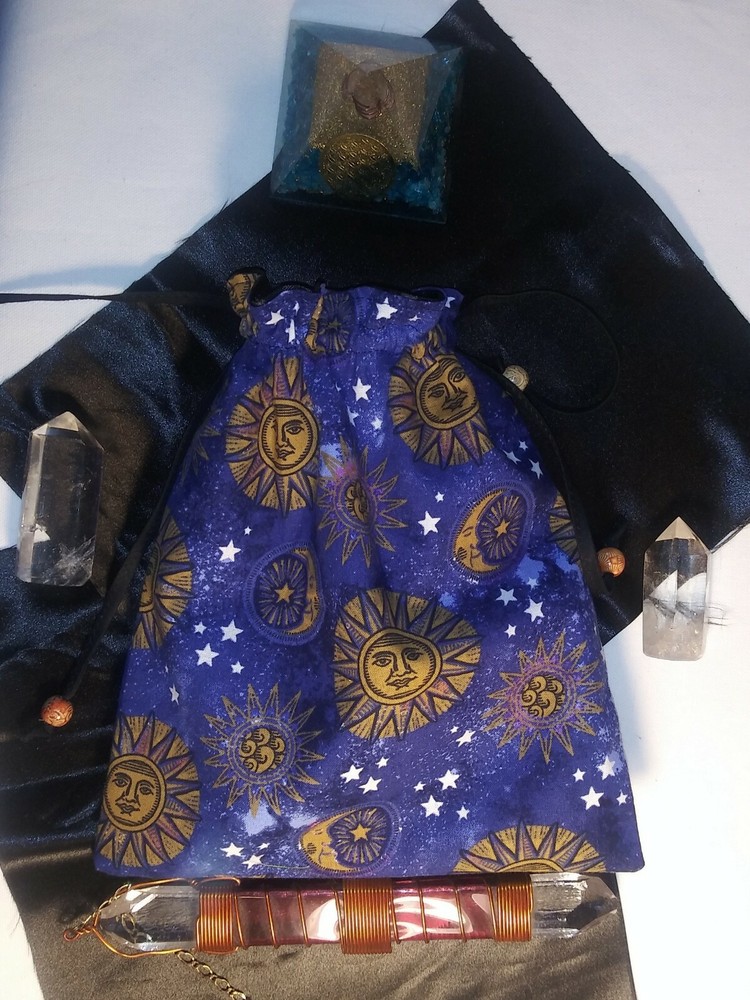 Celestial Sun and Moon tarot bag