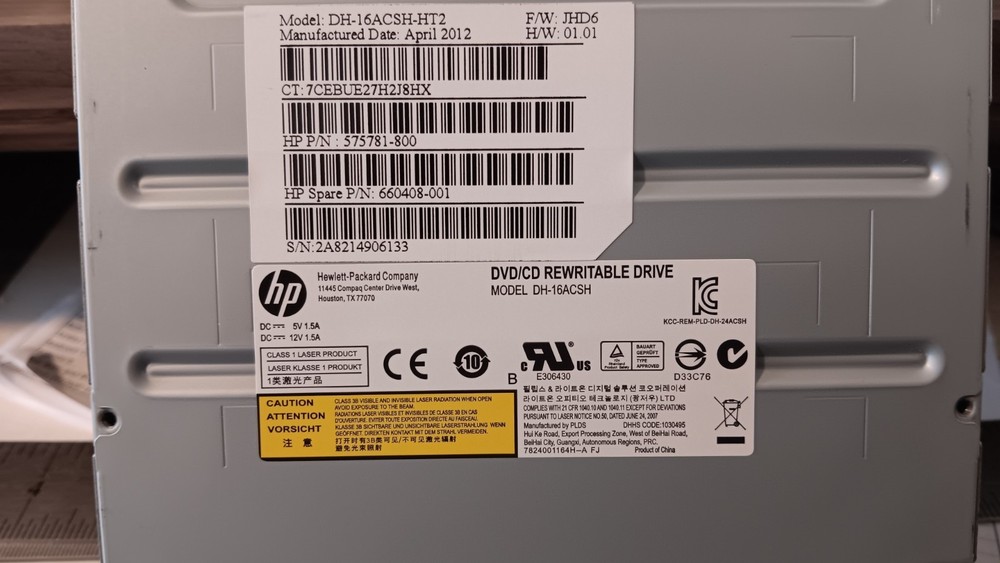 HP DH‑16ACSH‑HT2 SATA DVD/CD Rewritable Drive – Tested & Working