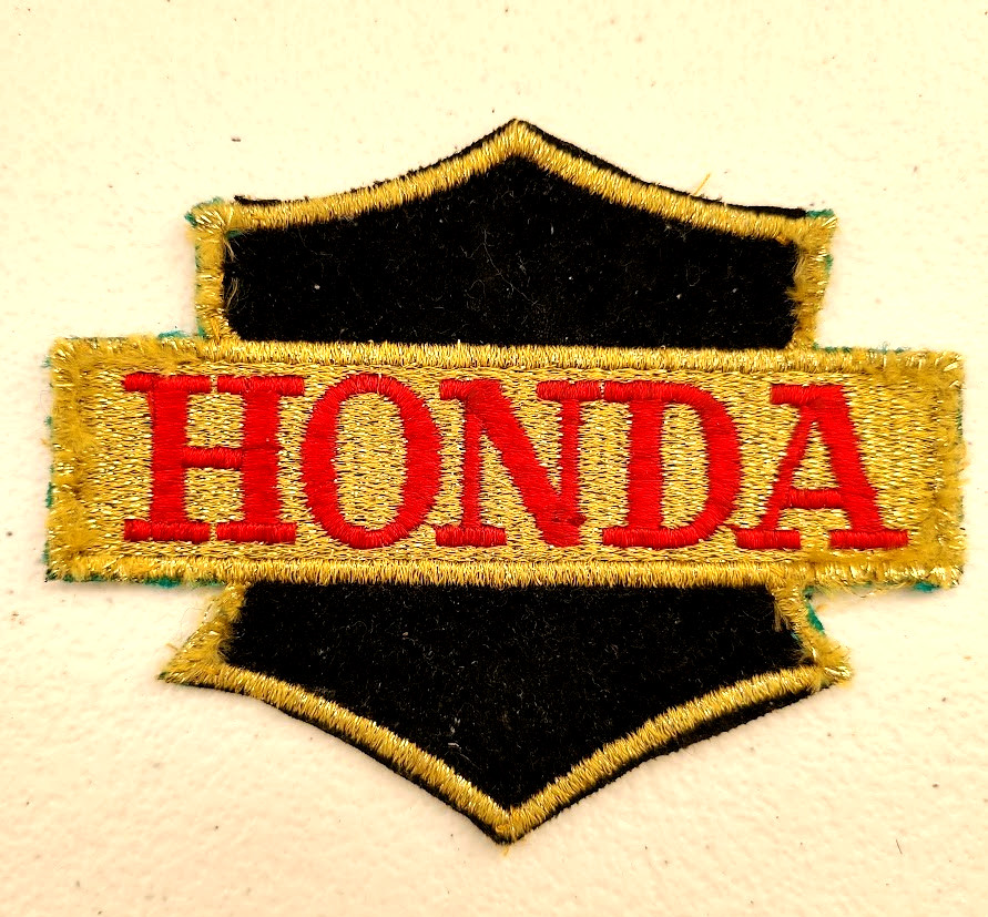 Honda Motorcycle Patch 1970s vintage