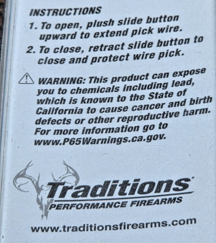 Traditions Performance Firearms Muzzleloader Nipple Pick - In-Line Retractable