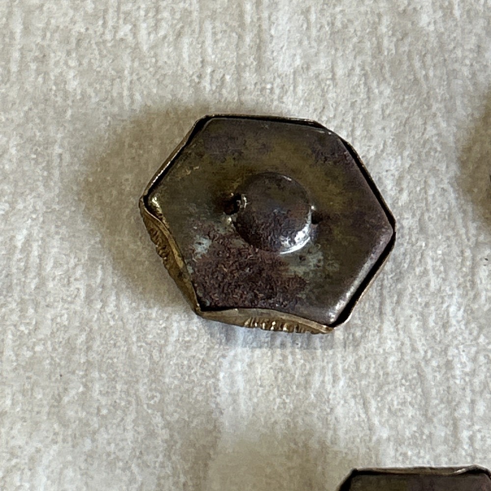 10 Antique Metal Buttons 3 Patterns