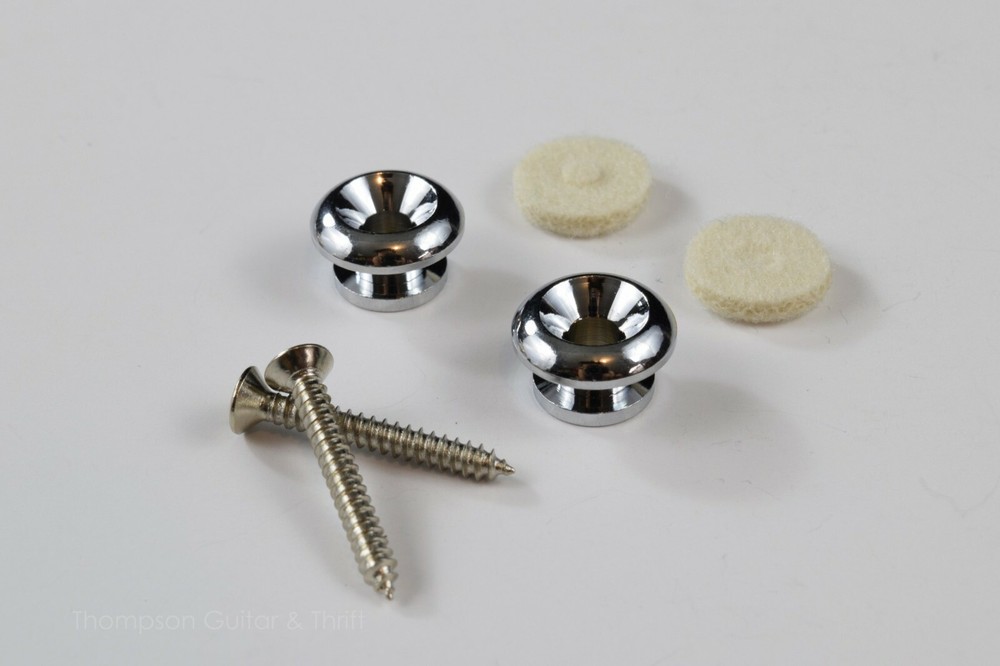 TG&T Chrome Beveled Strap Button Set of 2