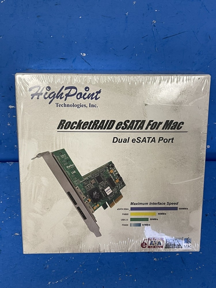 NEW HighPoint RocketRAID eSATA Controller MAC Dual eSATA Port X4 RAID Controller