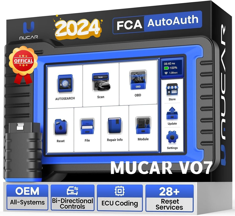 MUCAR VO7 OBD2 Scanner Bidirectional Car Diagnostic Tool All System ECU Coding