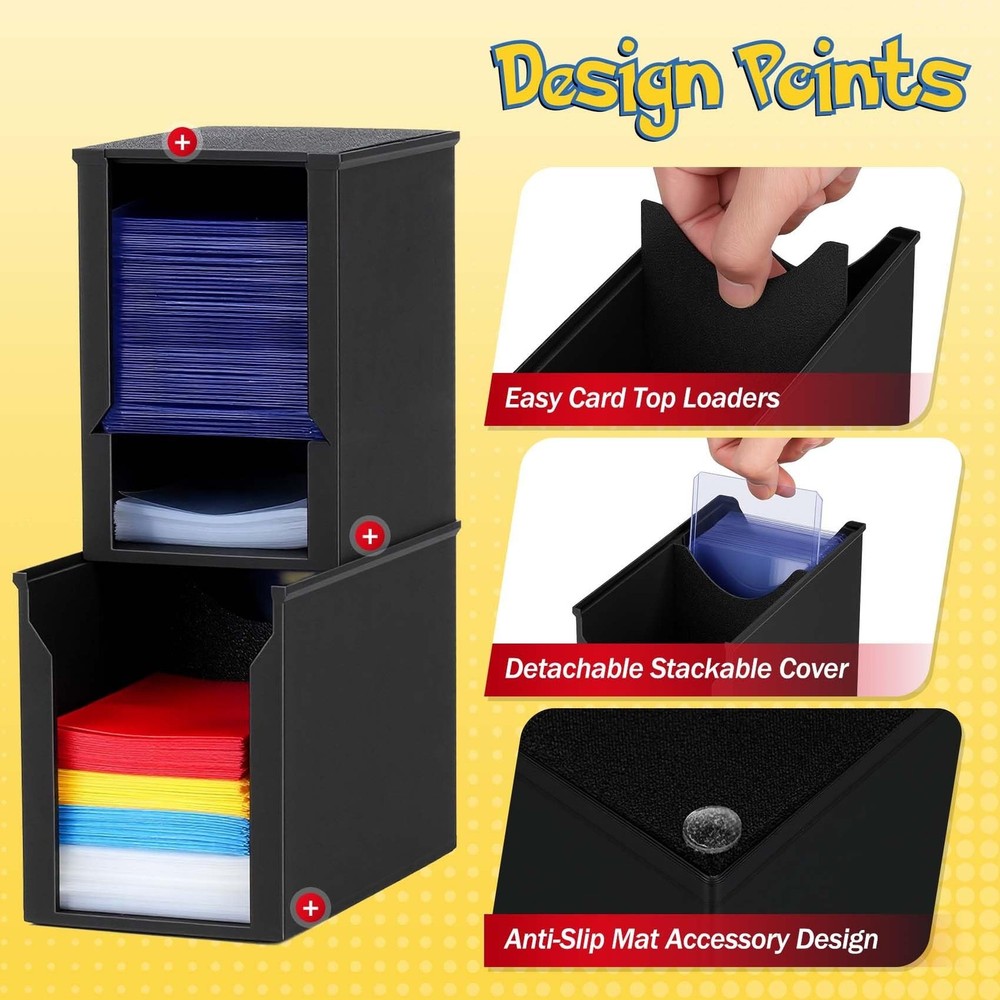 Toploader Dispenser 6.6" Extended Trading Card Storage - Adjustable Modular O...