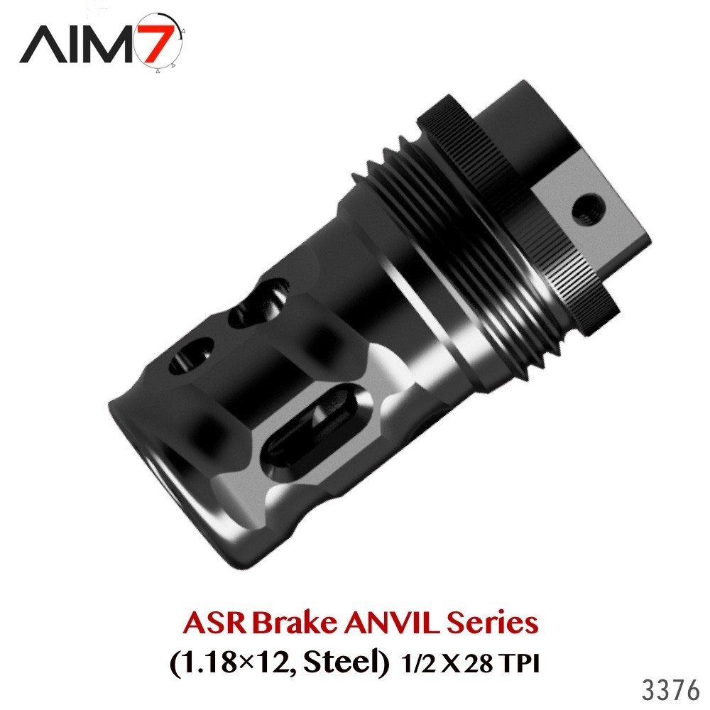 AIM7 ANVIL BRAVO Muzzle Brake 1/2x28 Threads 1-1/8x12