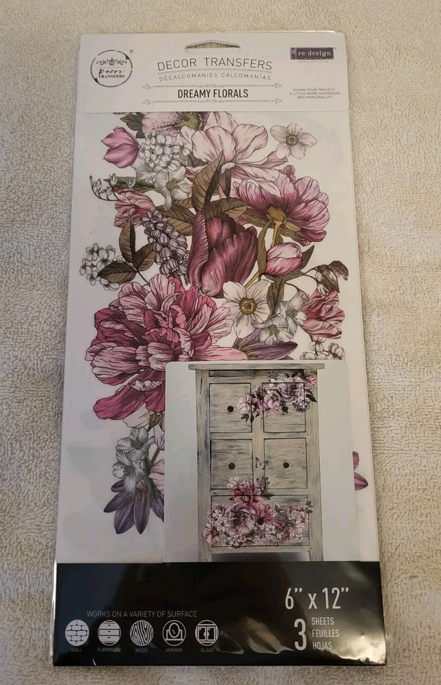 ReDesign with Prima Transfer -Dreamy Florals NWT
