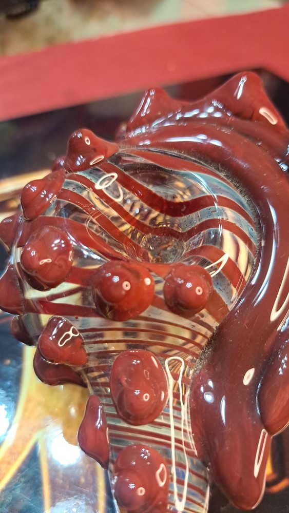 Conch Shell Art Hand Blown Glass Pipe