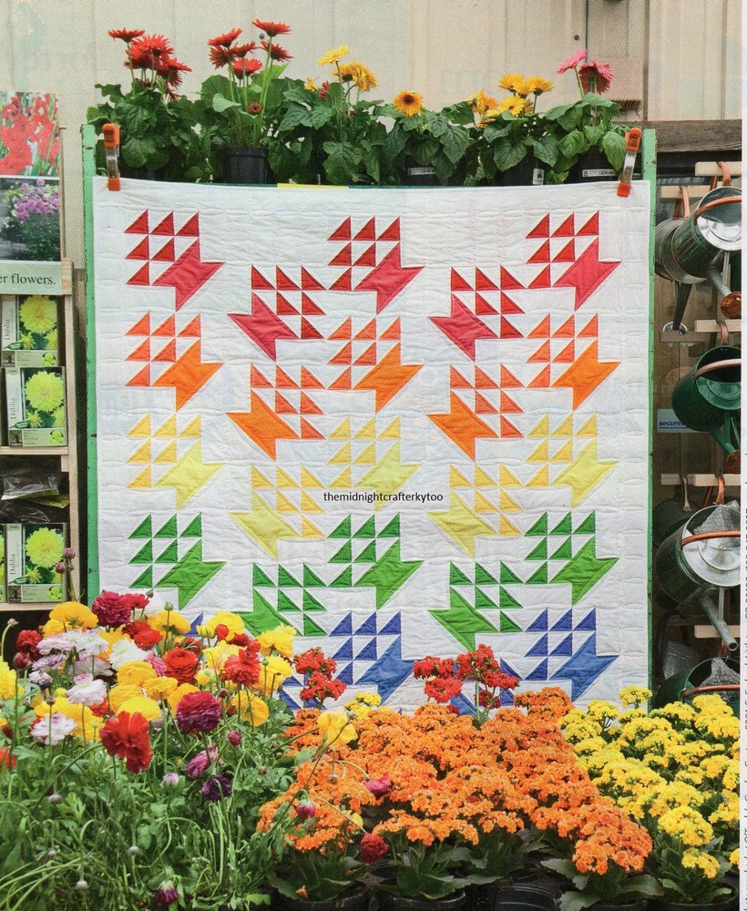 Rainbow Baskets Quilt Pattern Pieced BL