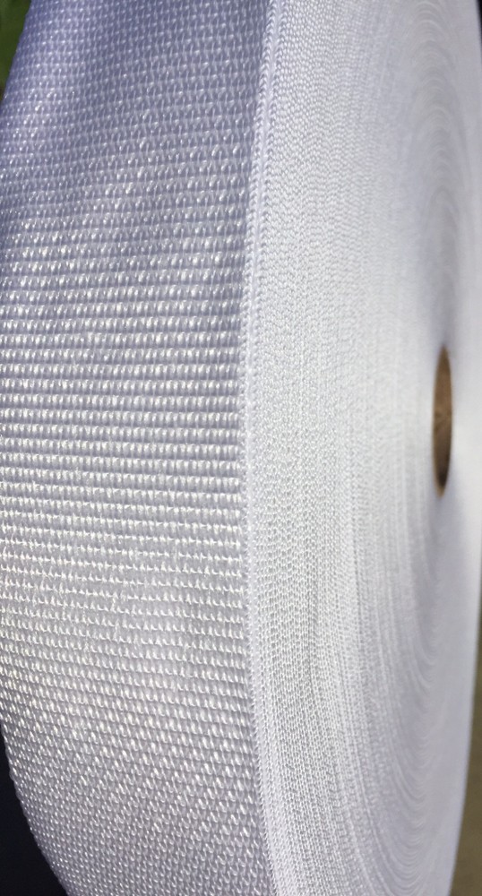 White Polypropylene Light Weight Webbing 1/2, 3/4, 1, 1.5, 2, 3, 4 Inch Width
