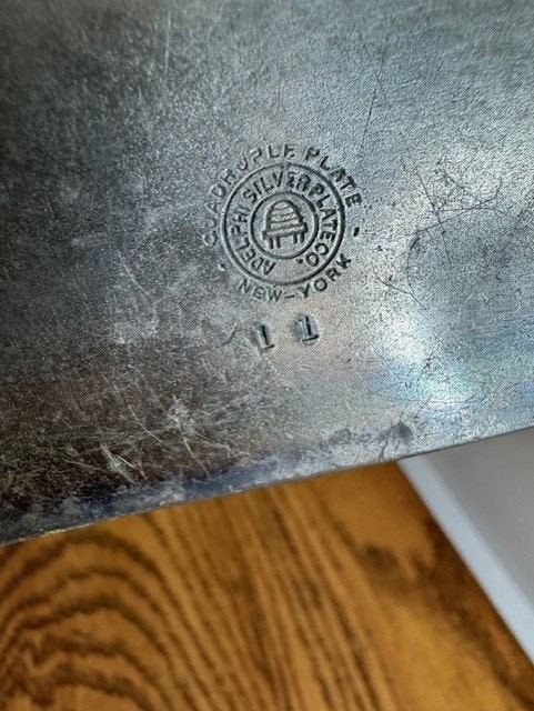 Service Crumber- Vintage Adelphi Silverplate Table Crumb Tray