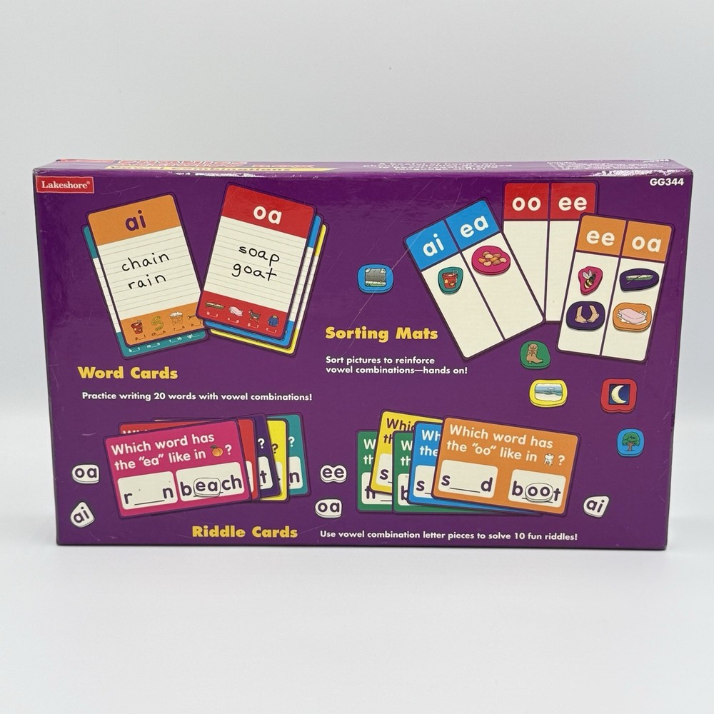 Lakeshore Learning VOWEL COMBINATIONS Phonics Activity Box GG344 - READ