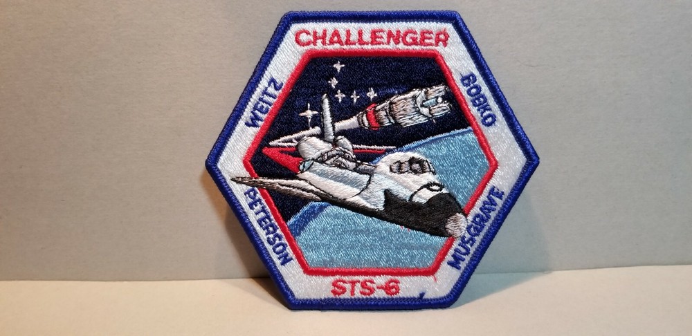 STS-6 SPACE SHUTTLE PATCH "WEITZ-BOBKO-PETERSON-MUSGRAVE"