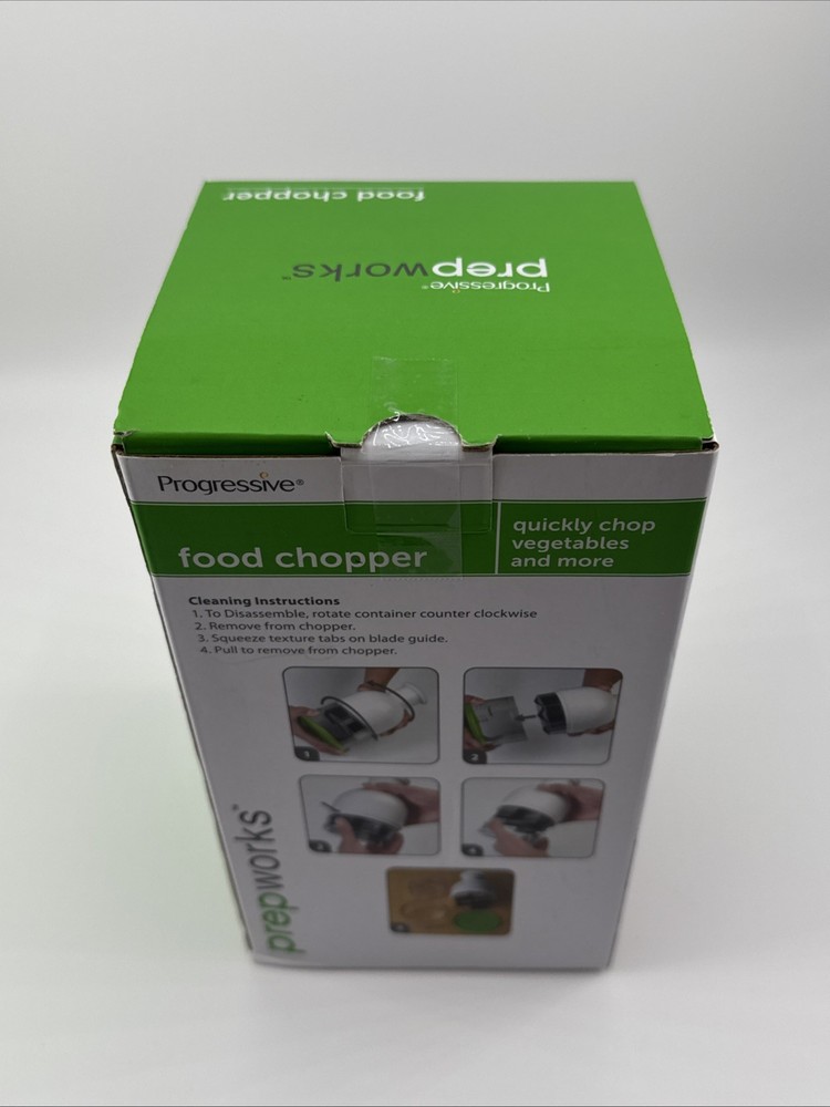Progressive Prep Works Fresh Food Chopper Manual Push Function White/Green