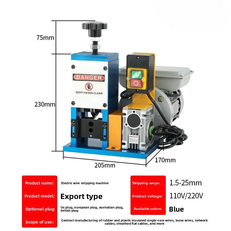 Powered Electric Wire Stripping Machine Metal 1.5-25mm Cable Wire Stripper
