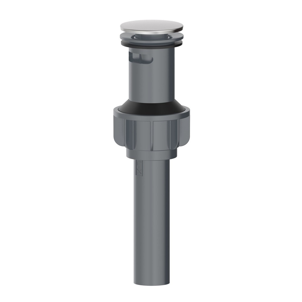 Mainstays Satin Nickel Push Pop-Up Drain Overflow