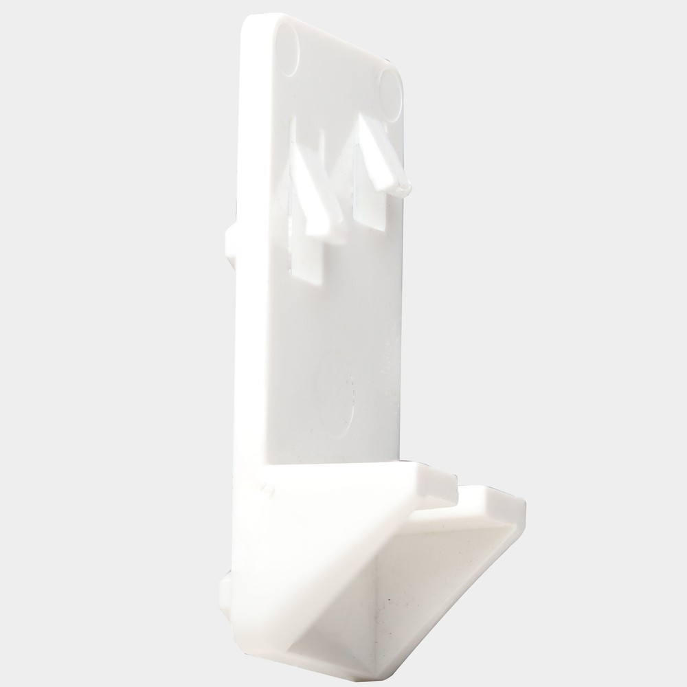 Rok Hardware Polycarbonate Shelf Support, 5mm Shelf Support Pegs, White Finish
