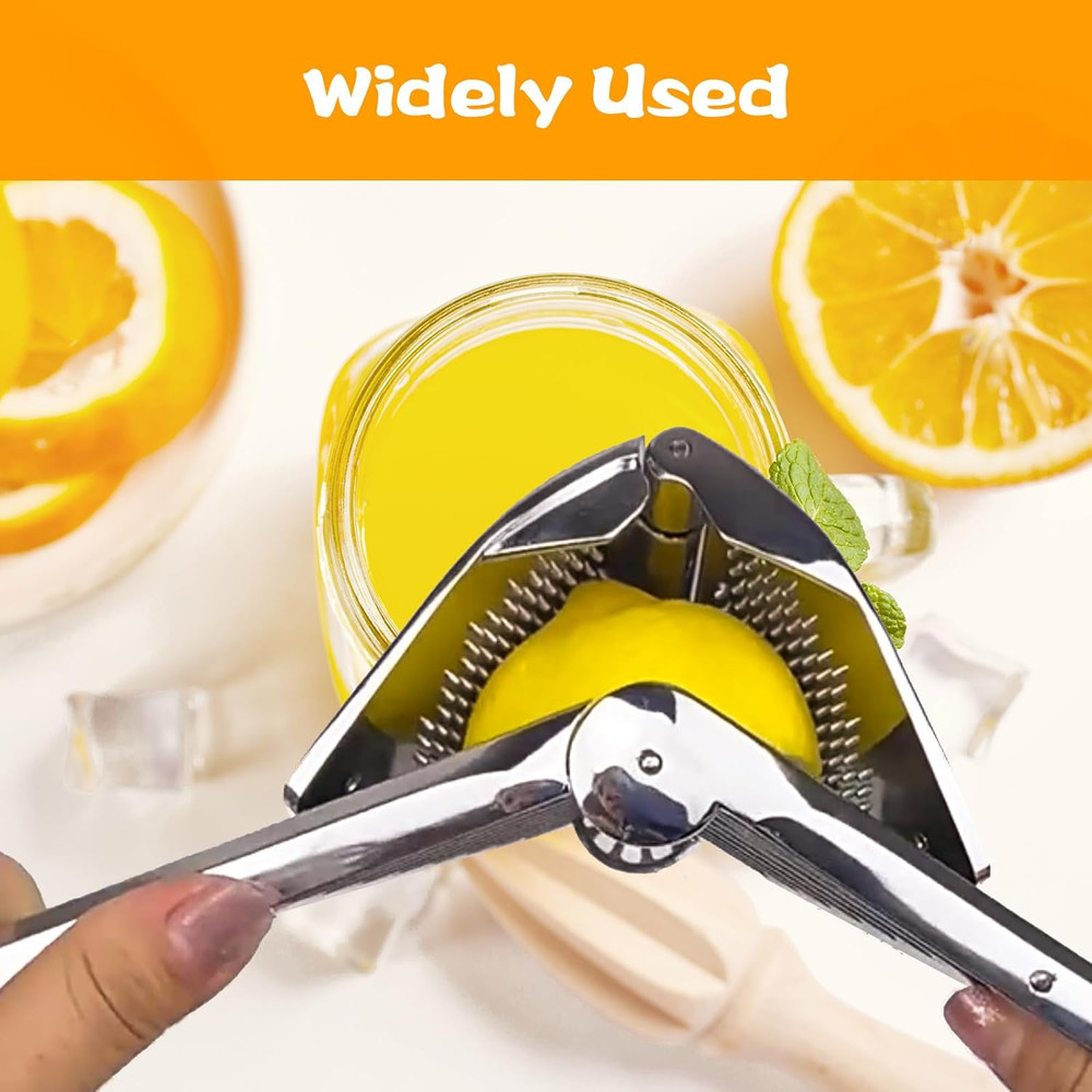 Lemon Squeezer Stainless Steel,Handheld Citrus Squeezer with Built-In Strainer,M