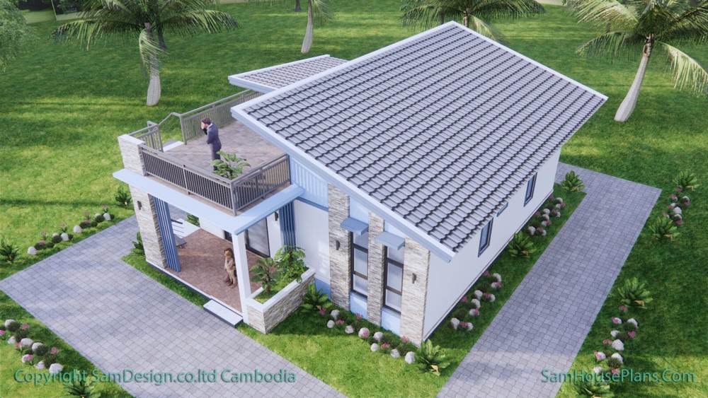26x36 Small House Plan 8x11 Meter 2 Beds 2 Baths Small Shed (A4 Hard Copy)