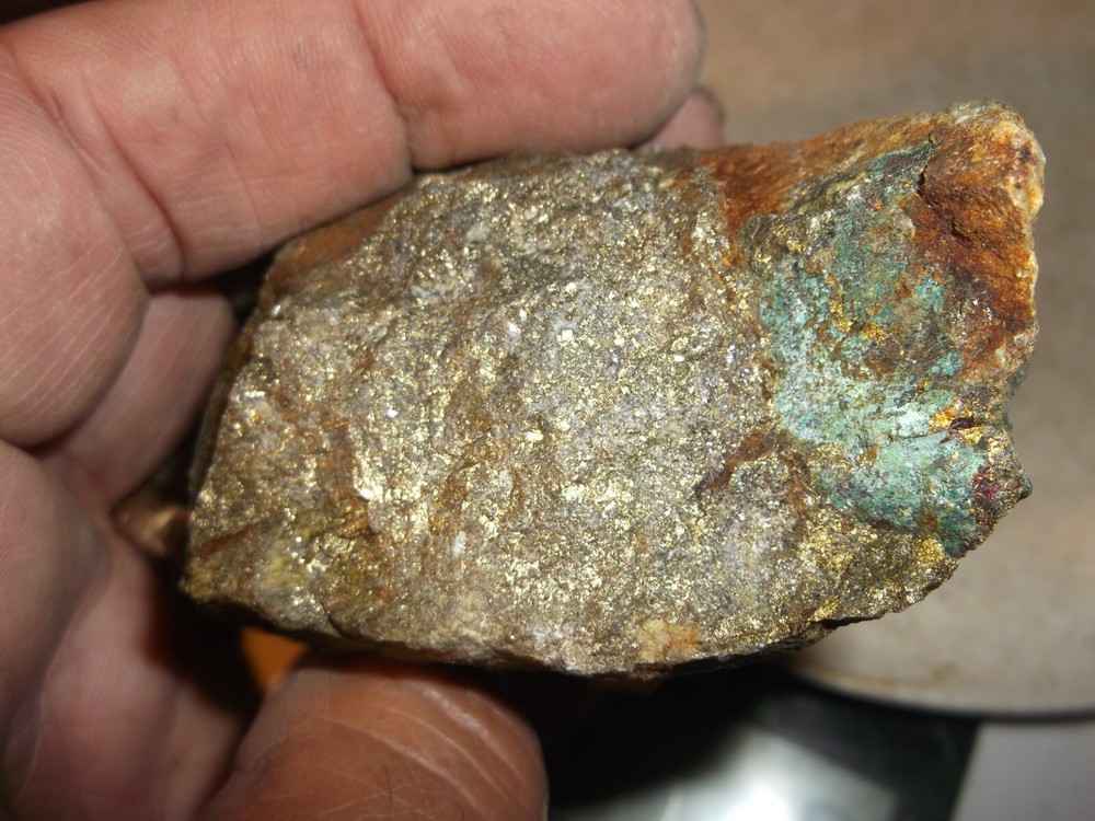 Gold, silver, copper, 221 grams samples ,ore high grade .