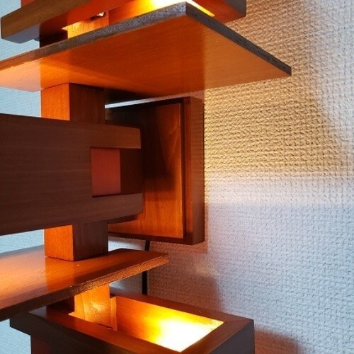Frank Lloyd Wright TALIESIN 3 Wall Sconce Cherry + converter Reproduction