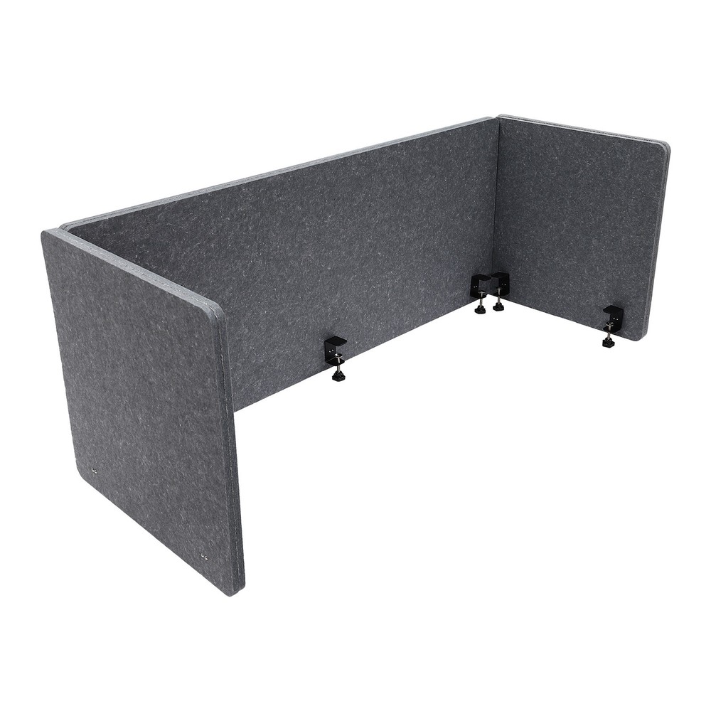 Rectangle Office Partition Grey Desk Divider For Schools Desktop Privacy Panel