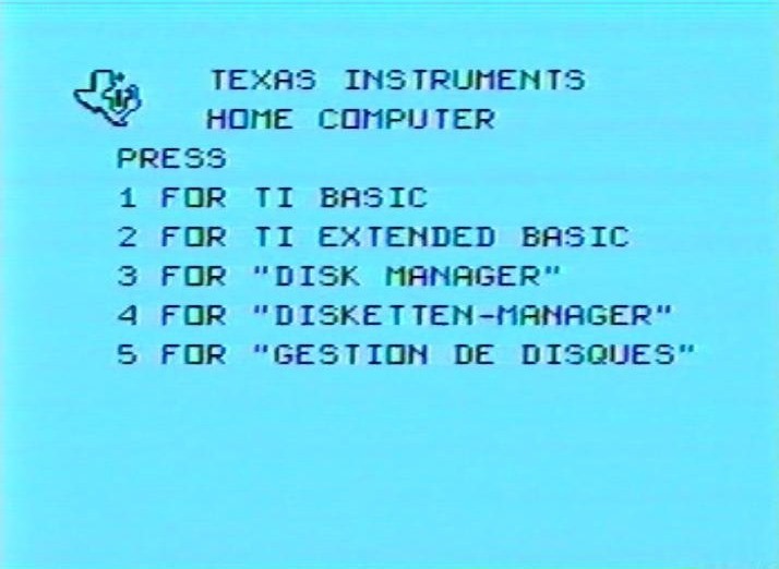 TI-99/4A SYSTEM  TESTED DISK MANAGER 2 ( TI's DOS ) ON 5.25 FLOPPY DISK