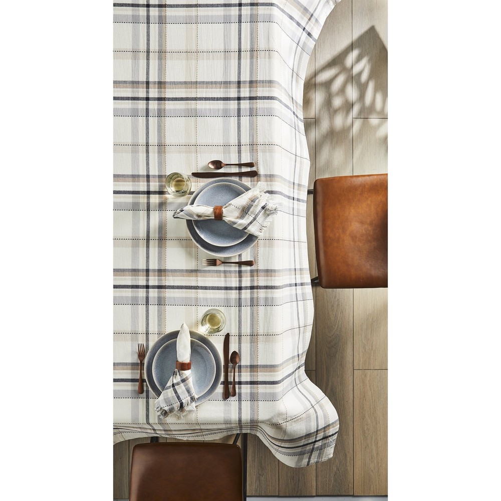Monday Plaid Tablecloth 60" x 102" Multi 100% Cotton