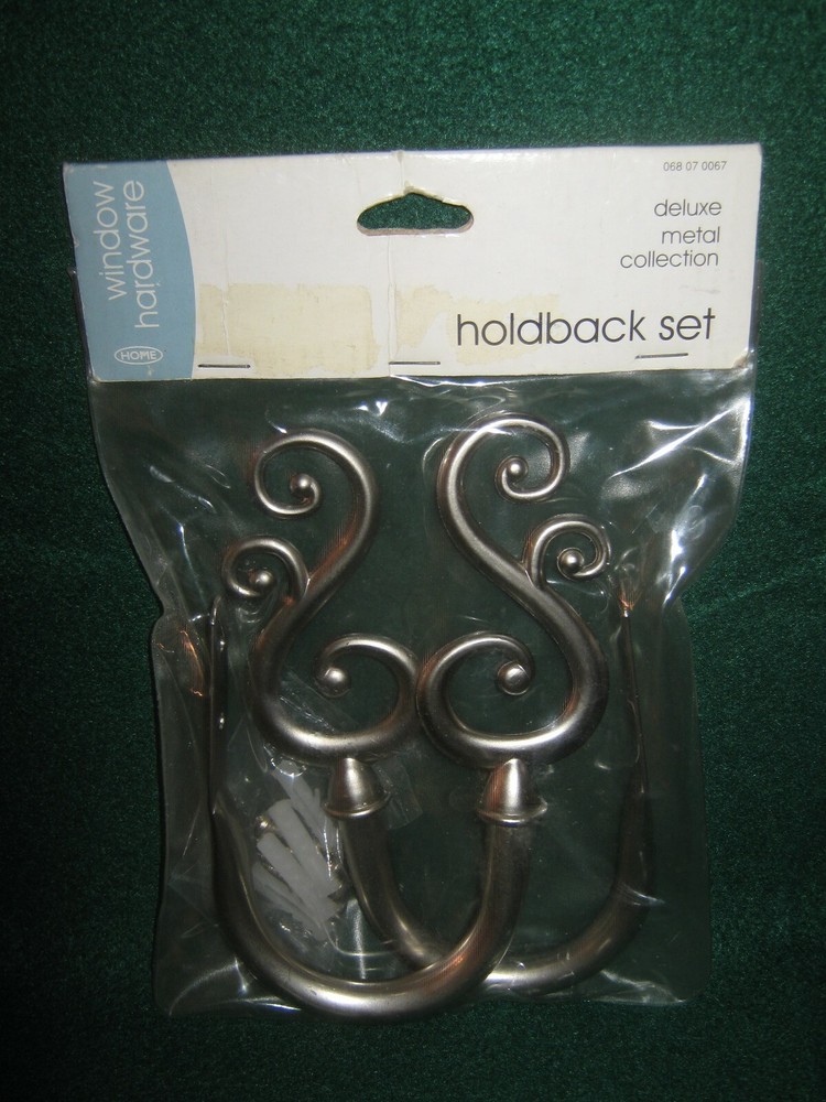 HOME Window Hardware HOLDBACK SET(2 Piece)w/ Hardware SILVER