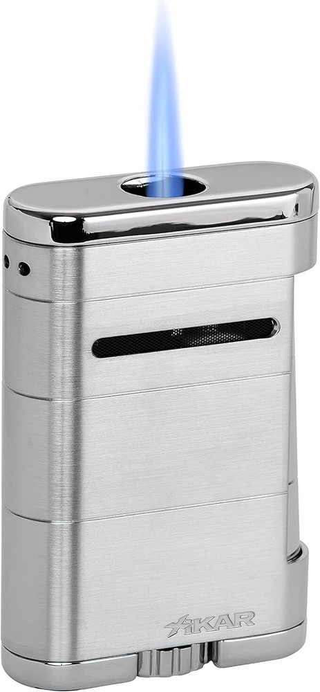 XIKAR Allume Triple Jet Tabletop Lighter, Silver