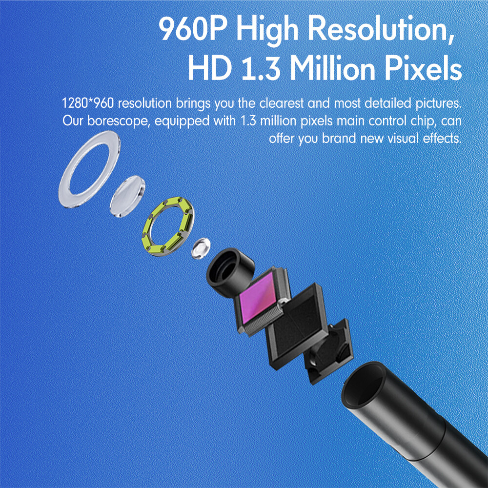 Endoscope Camera Industrial Endoscope 960P Digital Inspection Borescope